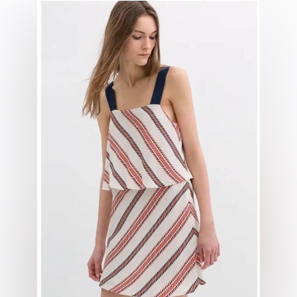 🇺🇸 NWT Zara red, white, and blue dress. Size medium - Picture 1 of 4